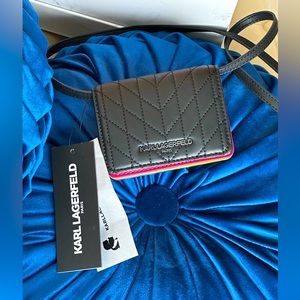 Brand New Karl Lagerfeld mini size wallet with strap 🌹